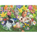 Puzzle   XXL Teile - Easter Bunnies