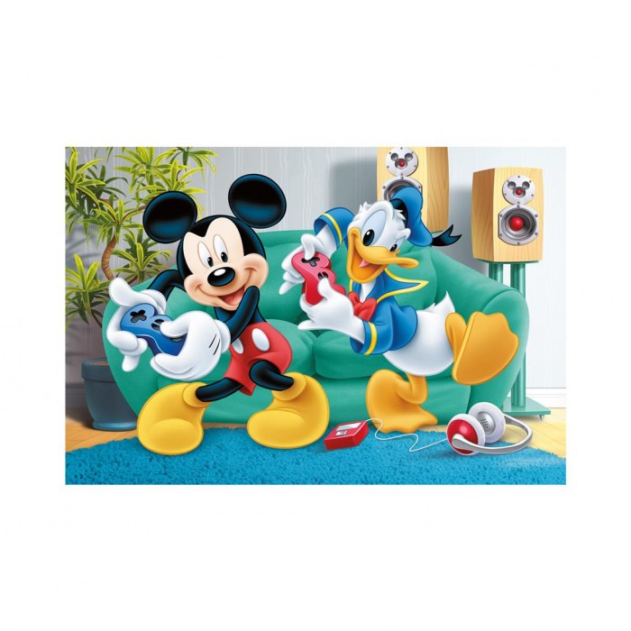 Dino-33121-MickeyDonald Mini-puzzle Mickey und Donald