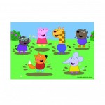  Dino-38166 Peppa Pig und ihre Freunde – 2 Puzzles 48 Teile