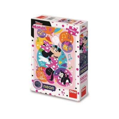 Dino-39418 XXL Teile - Neon Puzzle - Minnie