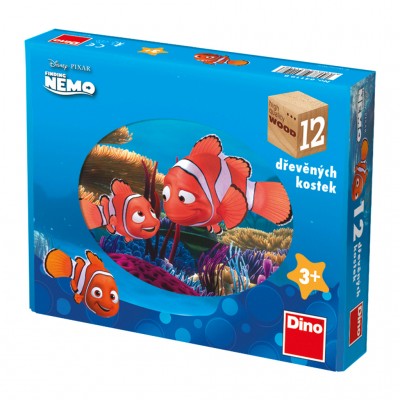 Dino-64119 Holz Würfelpuzzle - Nemo