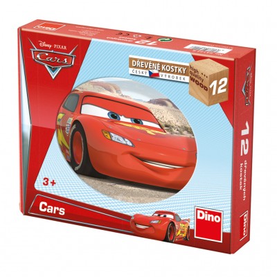 Dino-64122 Holz Würfelpuzzle - Cars