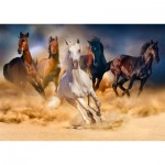 Puzzle  Enjoy-Puzzle-1356 Horses Running in the Desert