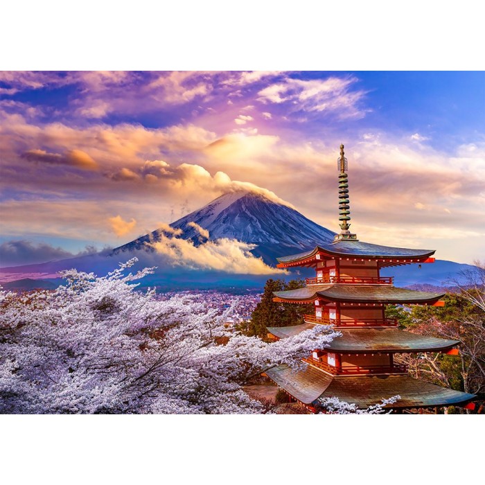 Puzzle  Enjoy-Puzzle-1368 Fuji im Frühjahr, Japan