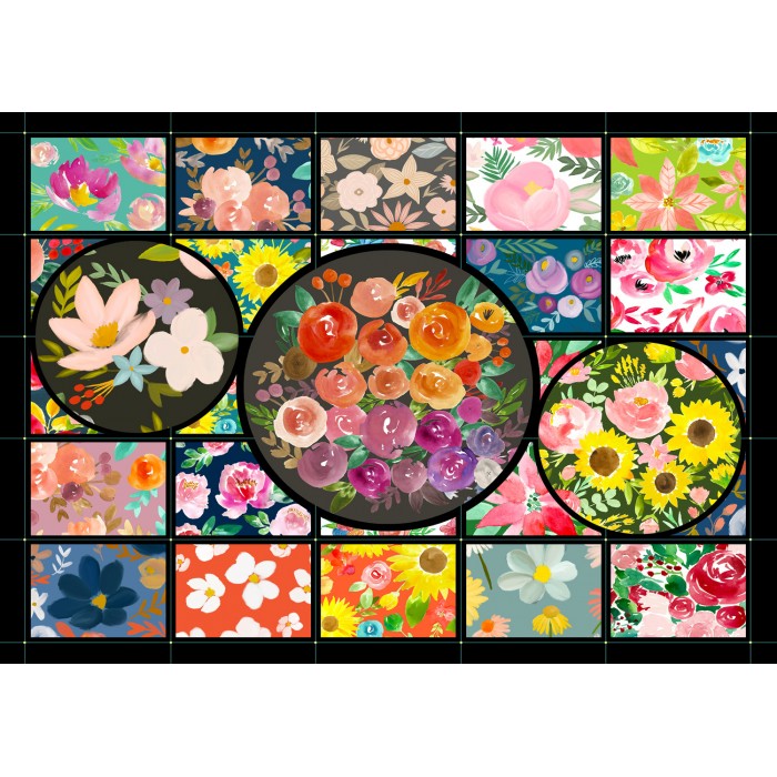 Puzzle  Enjoy-Puzzle-2045 Lacy's Flower Garden