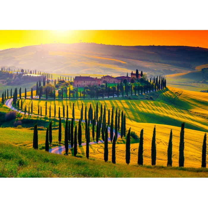 Puzzle  Enjoy-Puzzle-2082 Sonnenuntergang in der Toskana
