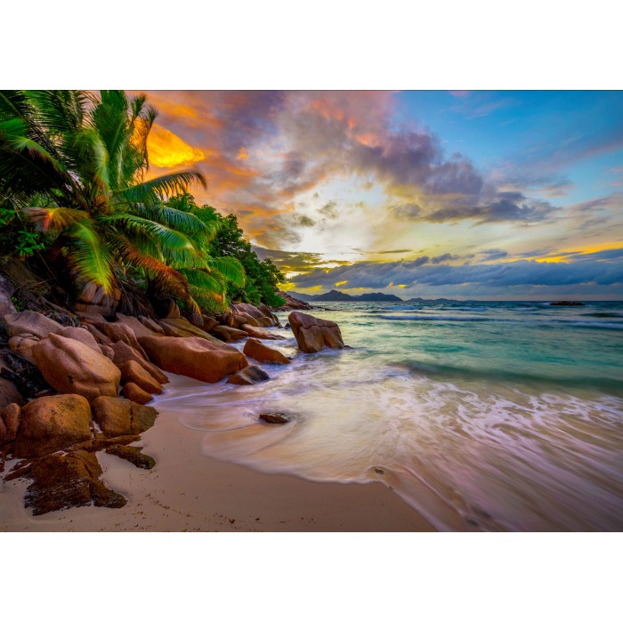 Puzzle  Enjoy-Puzzle-2102 Seychelles Beach at Sunset