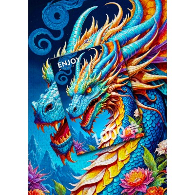 Puzzle Enjoy-Puzzle-2143 Blauer Drache