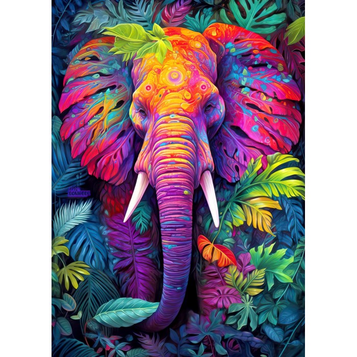 Puzzle  Enjoy-Puzzle-2223 Getarnter Elefant