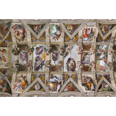 Puzzle Grafika-F-30853 Michelangelo: Die Sixtinische Kapelle