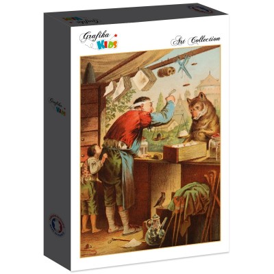 Puzzle Grafika-F-30870 Carl Offterdinger:Der Wolf und die sieben Geißlein