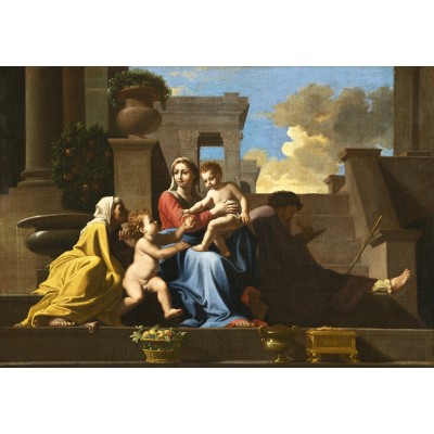 Puzzle Grafika-F-31131 Nicolas Poussin: The Holy Family on the Steps, 1648