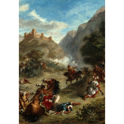Puzzle Grafika-F-31167 Eugène Delacroix: Arabs Skirmishing in the Mountains, 1863