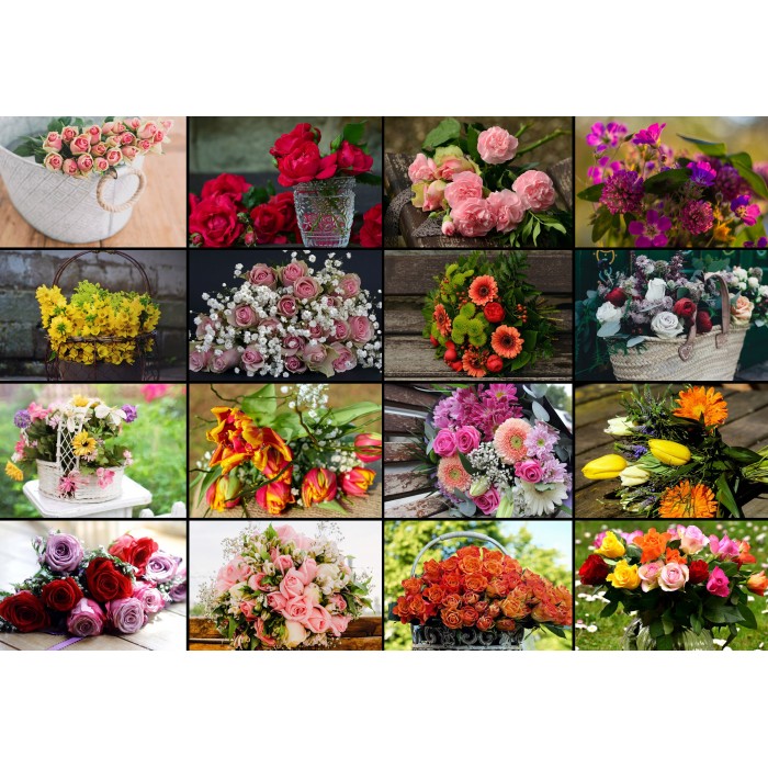 Puzzle  Grafika-F-31452 Collage - Blumen