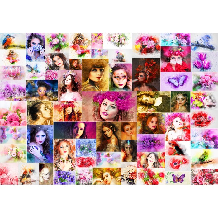 Puzzle  Grafika-F-31574 Collage - Frauen