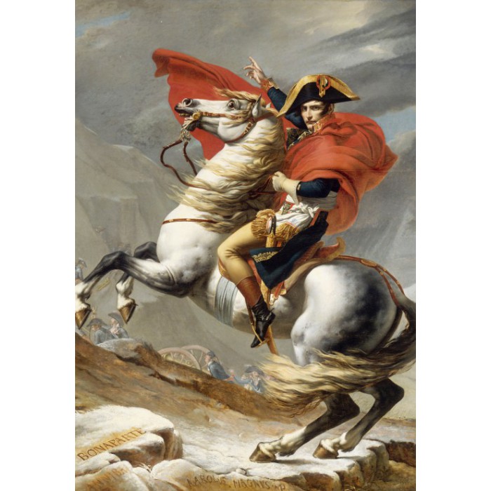 Jacques-Louis David: Bonaparte beim Überschreiten der Alpen am Großen Sankt Bernhard