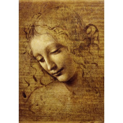 Puzzle Grafika-F-31953 Leonardo da Vinci: Gesicht der Giovane Fanciulla, 1508
