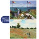 2 Puzzles - Die Kunst Monets: Die Terrasse von Sainte-Adresse, 1867 - Mohnblumenfeld, 1873