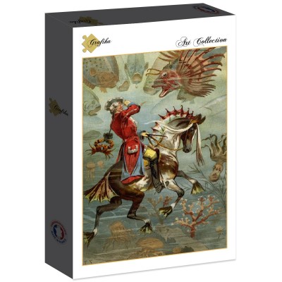 Puzzle Grafika-F-30158 Gottfried Franz: Le Baron de Münchhausen sous l'Eau, 1896