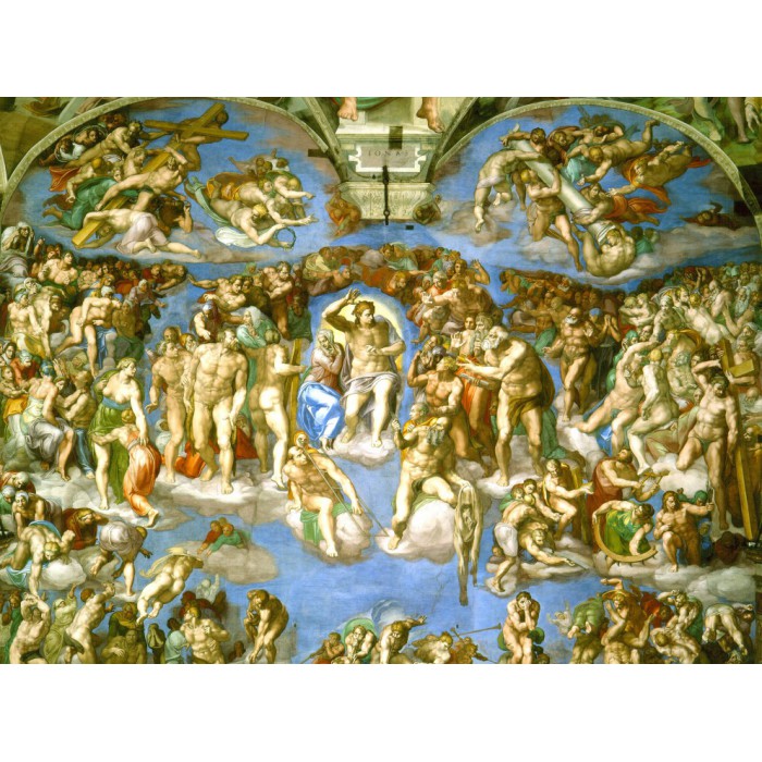 Puzzle Grafika-F-30182 Michelangelo: Das jüngste Gericht