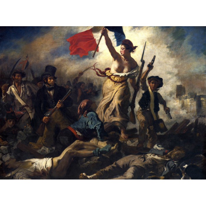 Eugène Delacroix: Die Freiheit führt das Volk, 1830