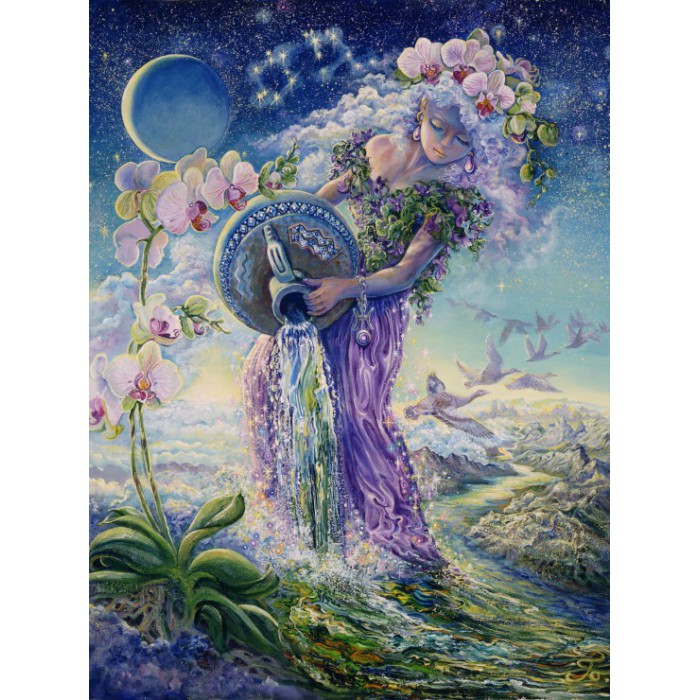 Puzzle Grafika-F-30197 Sternzeichen Wassermann