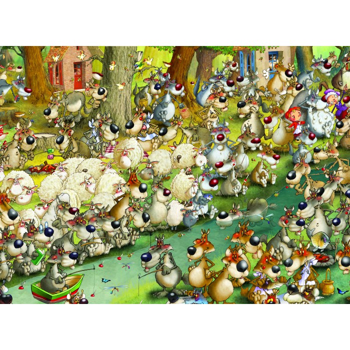 Puzzle  Grafika-F-30392 François Ruyer: Wölfe!