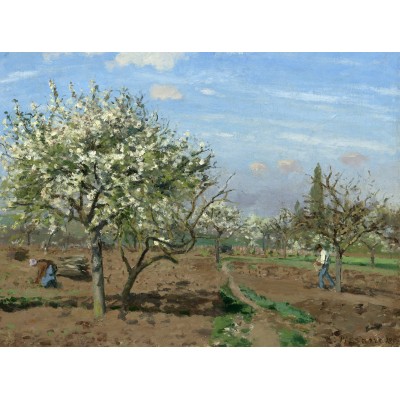 Puzzle Grafika-F-30568 Camille Pissarro : Orchard in Bloom, Louveciennes, 1872
