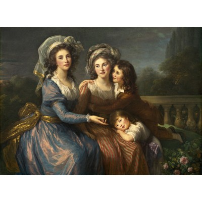 Puzzle Grafika-F-30609 Louise-Élisabeth Vigee le Brun: The Marquise de Pezay, and the Marquise de Rougé with Her Sons Alexi
