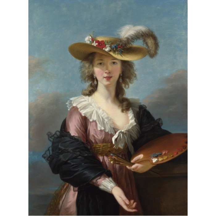 Puzzle Grafika-F-30610 Elisabeth Vigée-Lebrun: Self-portrait in a Straw Hat, 1782