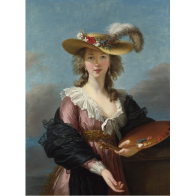 Puzzle Grafika-F-30610 Elisabeth Vigée-Lebrun: Self-portrait in a Straw Hat, 1782