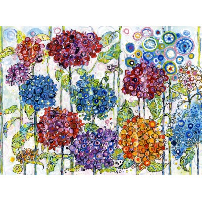 Puzzle Grafika-F-30808 Sally Rich - Summer Hydrangeas