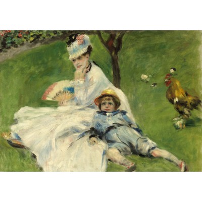 Puzzle Grafika-F-32878 Auguste Renoir: Madame Monet and Her Son, 1874