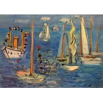 Puzzle  Grafika-F-33409 Raoul Dufy - Geschmückte Boote, 1946