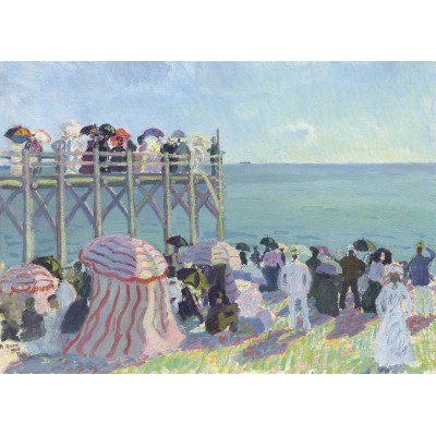 Puzzle Grafika-F-33410 Raoul Dufy - Estacade-Strand in Trouville, 1905