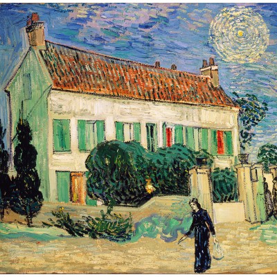 Puzzle Grafika-F-33454 Van Gogh Vincent: La Maison Blanche, la Nuit, 1890