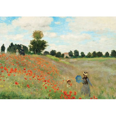 Grafika-F-33666 2 Puzzles - Die Kunst Monets: Die Terrasse von Sainte-Adresse, 1867 - Mohnblumenfeld, 1873
