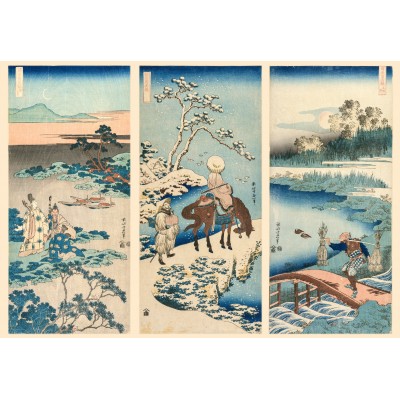 Puzzle Grafika-F-33668 Hokusais Kunst