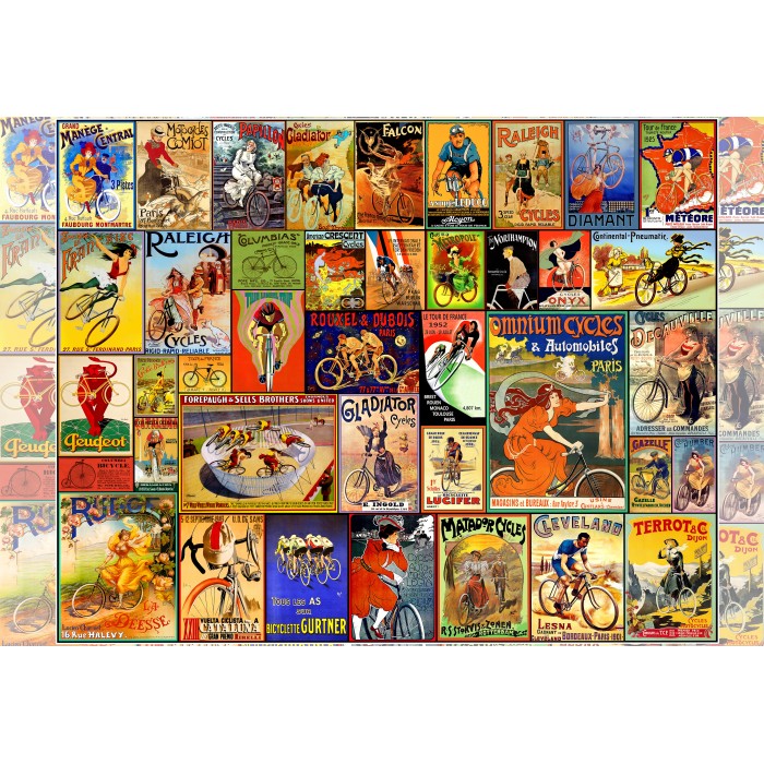 Puzzle  Grafika-F-33677 Alte Fahrrad-Poster