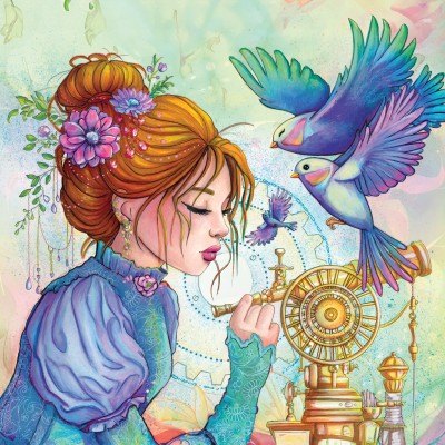 Puzzle Grafika-F-33703 Das Vogelmädchen