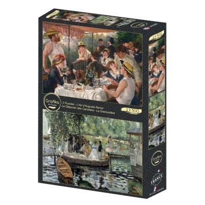 Grafika-F-33706 2 Puzzles - The Art of Auguste Renoir : Le Déjeuner des Canotiers - La Grenouillère
