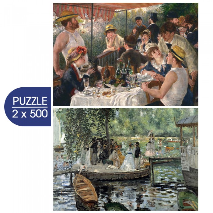  Grafika-F-33706 2 Puzzles - The Art of Auguste Renoir : Le Déjeuner des Canotiers - La Grenouillère