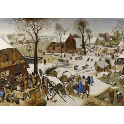 Puzzle Grafika-T-00148 Brueghel Pieter: Volkszählung zu Bethlehem