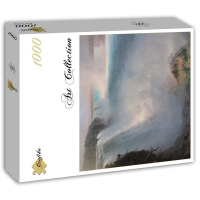 Puzzle Grafika-T-02229 Frederic Edwin Church: Les Chutes du Niagara - Côté Américain, 1867