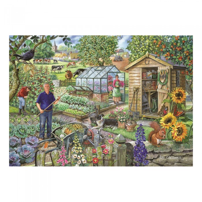 Puzzle  House-Of-Puzzles-HP0226 XXL Teile - Im Schrebergarten
