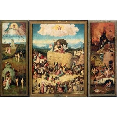 Puzzle Impronte-Edizioni-147 Hieronymus Bosch - Der Heuwagen