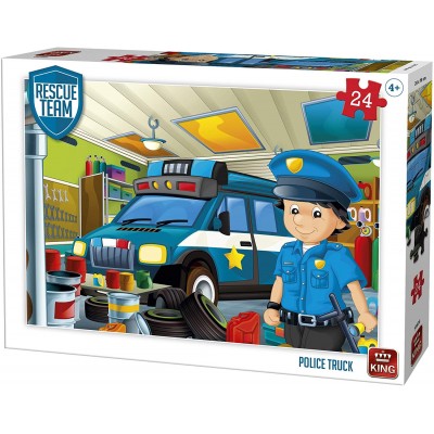 Puzzle King-Puzzle-55838 Rescue Team - Police Truck