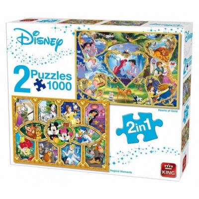King-Puzzle-55920 2 Puzzles - Disney 2 in 1