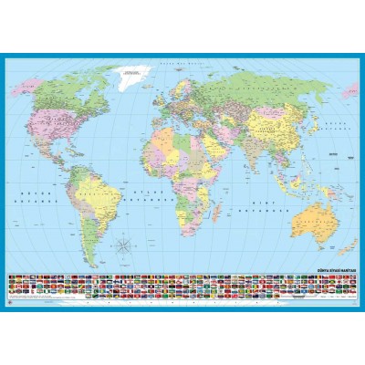 Puzzle KS-Games-11332 Weltkarte (auf Türkisch)
