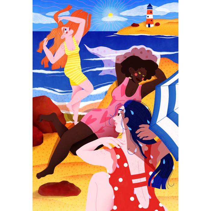 Puzzle   Baden wie Picasso